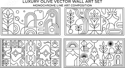 Luxury olive background vector with  metallic decorate wall art
