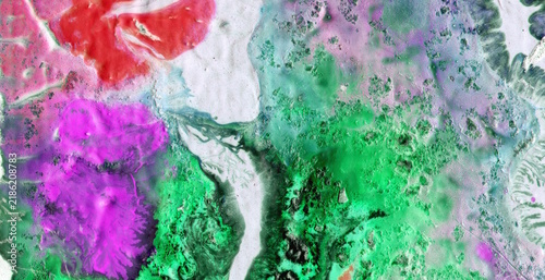 Fotografía Colorful Artistic Drops Merging into Grunge Backdrop