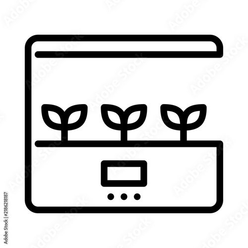 Smart Garden outline icon. Self Growing Garden line illustration.