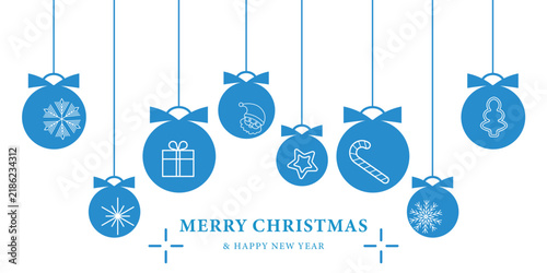 Christmas balls, santa, star, snowflake, box element cele