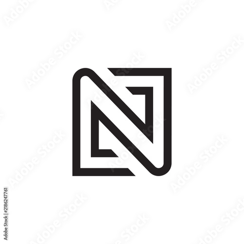 square letter N abstract logo