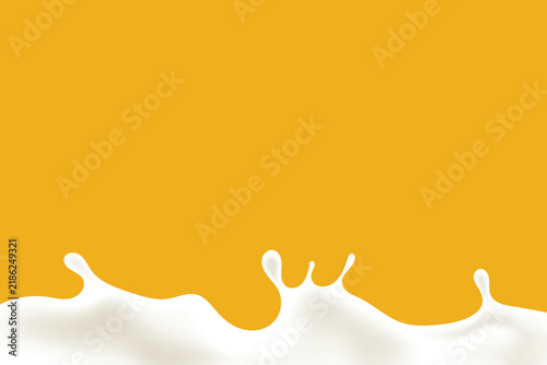 Milk wave, milk and yogurt decorative element