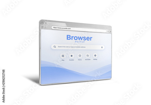 Browser Window Mockup Template for Merchandise Display and Promotion