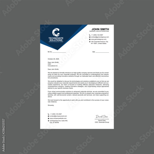 Modern letterhead template design Professional
