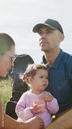 Multiethnic family enjoying a sunny day outdoors