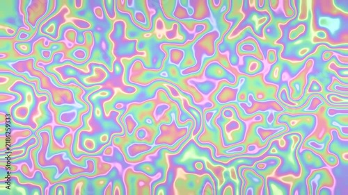 Vibrant Psychedelic Organic Pattern with Swirling Abstract Shapes in Pastel Gradient Colors