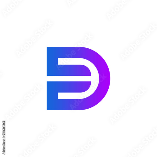 technology letter d logo
