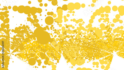 Vibrant yellow circles floating in a rhythmic composition for cheerful summer themed digital marketing visual designs