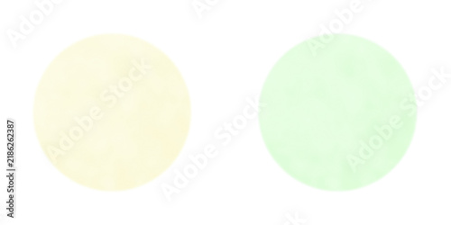 Blurred yellow and green light transperent circle elements isolated on transperent background.