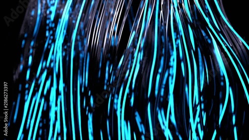 This stock graphic shows neon 3D threads.
