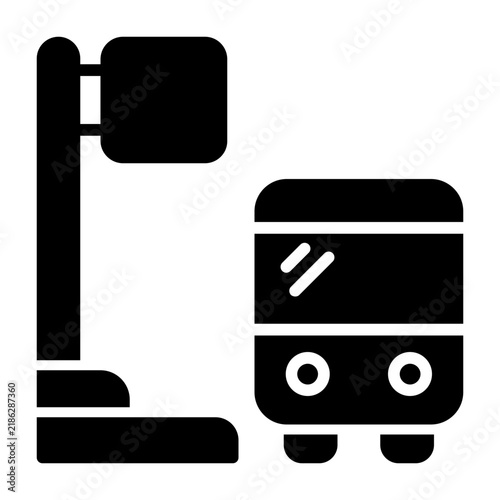 Bus Stop Vector Icon
