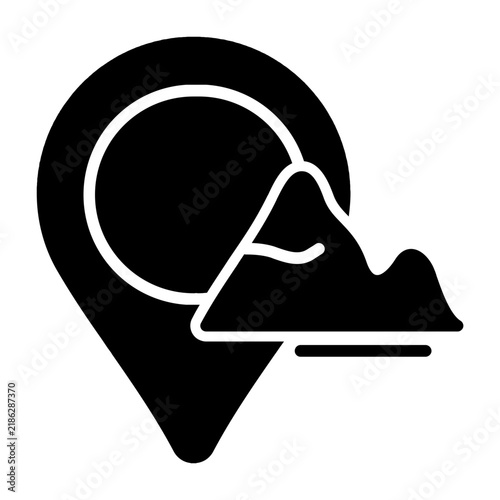 Mountain Location Vector Icon