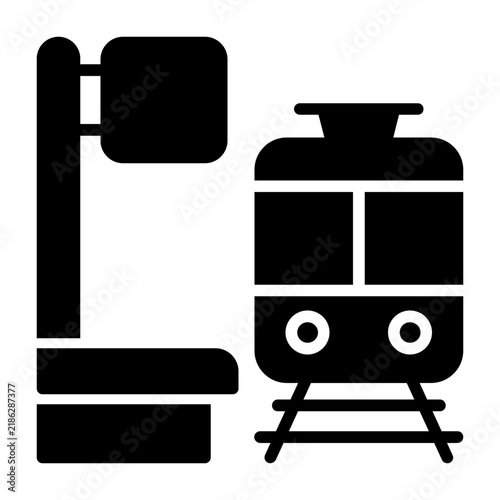 Train Station Vector Icon