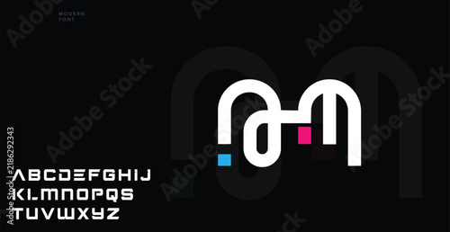 NA modern stylish typography capital alphabet letter logo design