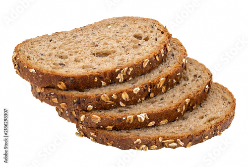 Foto Four Slices of Fresh Multi Grain Seeded Bread
