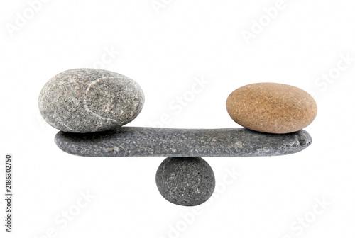 Принти на полотні Balanced Zen Stones arranged as a Scale