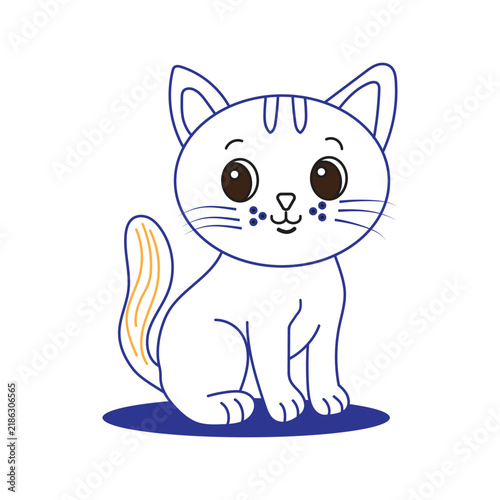 vector illustration of a cat