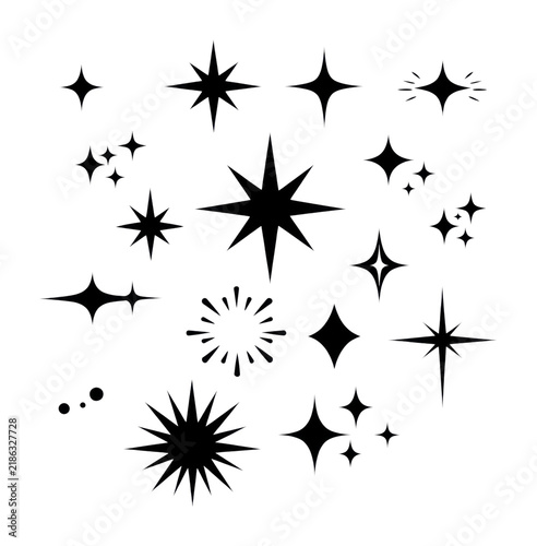 PNG Diverse starburst shapes collection.