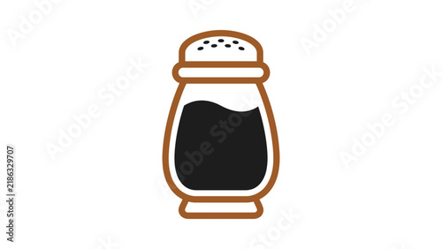 Salt or pepper shaker icon for kitchen themes.