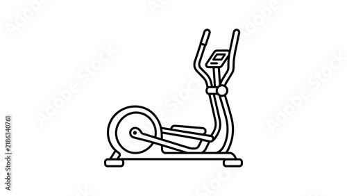Elliptical machine icon for fitness and exercise routines.