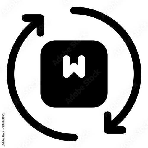 Supply icon for inventory, logistics and distribution