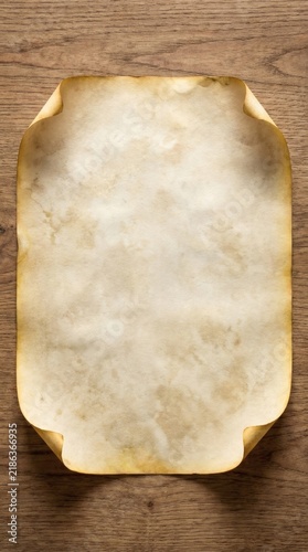 Vintage parchment paper background with yellowed edges and an aged mottled antique texture for ancient documents