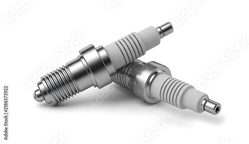 Fototapeta Sparkplugs provide essential ignition for modern engine combustion.
