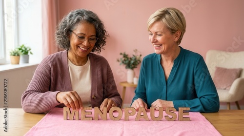 Older Women Happily Arranging 