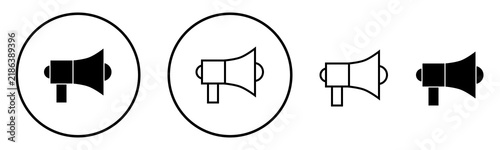 Megaphone icon logo design. Loudspeaker sign and symbol