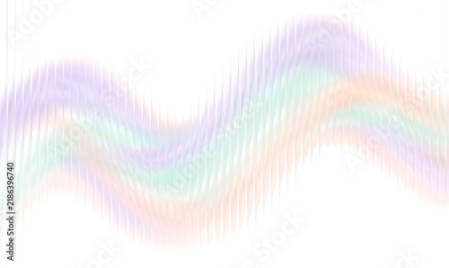 Soft Pastel Abstract Waveform on White Background