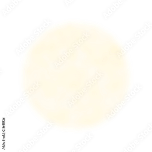 Transperent blurred light yellow circle element isolated on transperent background.