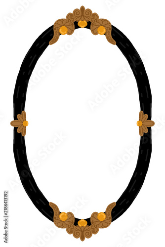 Elegant Gothic Ornamental Frame Vector Illustration
