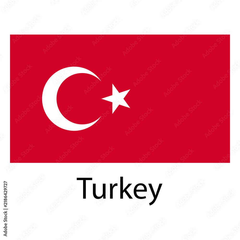 Obraz premium Turkey national flag