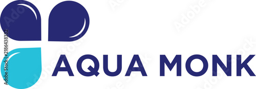 Monk Aqua drinking water logo design
