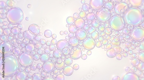 Pastel Iridescent Soap Bubbles Abstract Background Texture