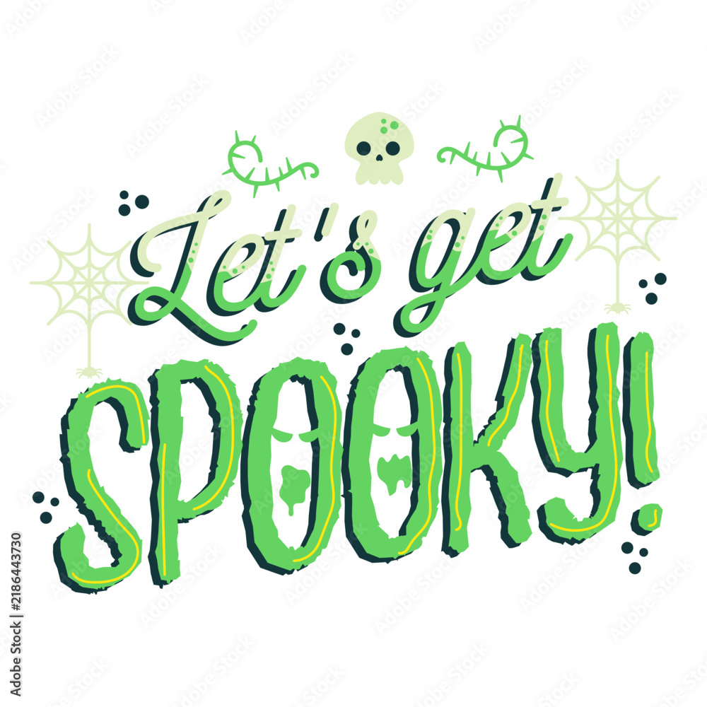Fototapeta premium Let's get spooky sticker badge