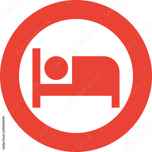 Fototapeta bed icon marker circle round