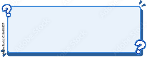Horizontal Question Mark Corner Topic Text Frame