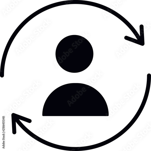 Obraz na płótnie User Refresh Icon – Account Sync and Update