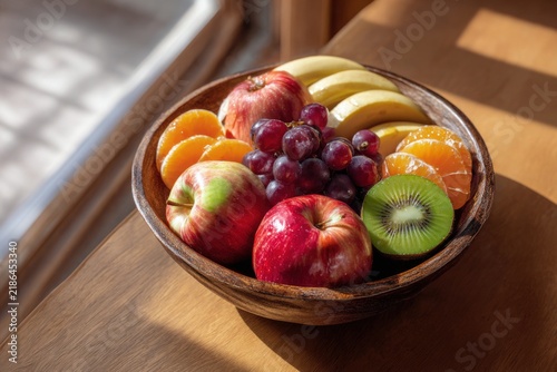 Vibrant fresh fruit bowl delight