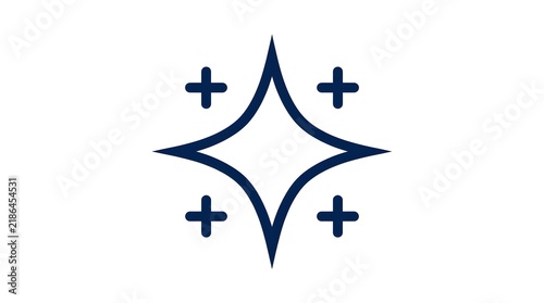 Simple four pointed star icon with plus signs as a decorative sparkle symbol plus sign minimalist icon set