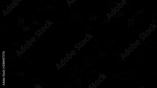 Dark Futuristic Digital Grid Background with Glowing Geometric Rectangles Animation