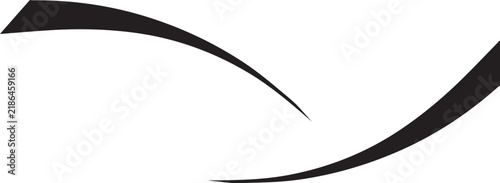  Abstract black swoosh lines vector illustration on white background