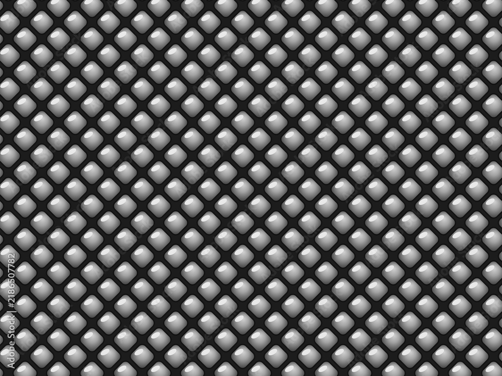 Fototapeta premium Squishy Tufted Cushion Grid Modern Abstract Pattern
