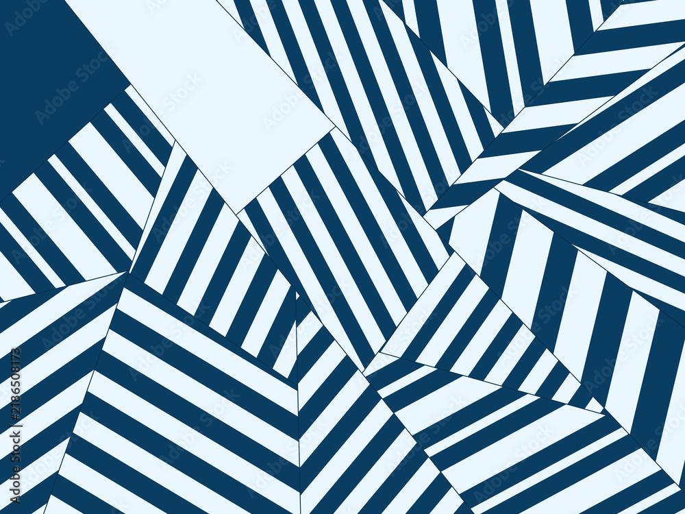 Fototapeta premium Bold Fractured Stripe Blocks Fashion Print Pattern