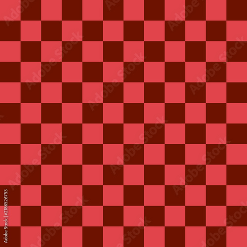 Seamless red chess board pattern background