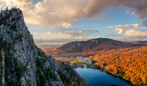 Autumn Sunset at Dixville Notch - New Hampshire - Table Rock overlook	