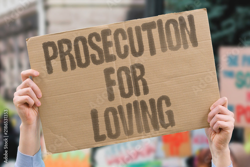 Canvastavla "Prosecution for loving" Legal action against individuals expressing affection