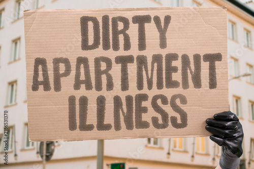 Принти на полотні "Dirty apartment illness" Unsanitary housing conditions cause health complications