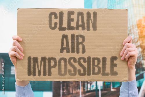 Foto "Clean air impossible" Pollution makes breathable atmosphere unattainable